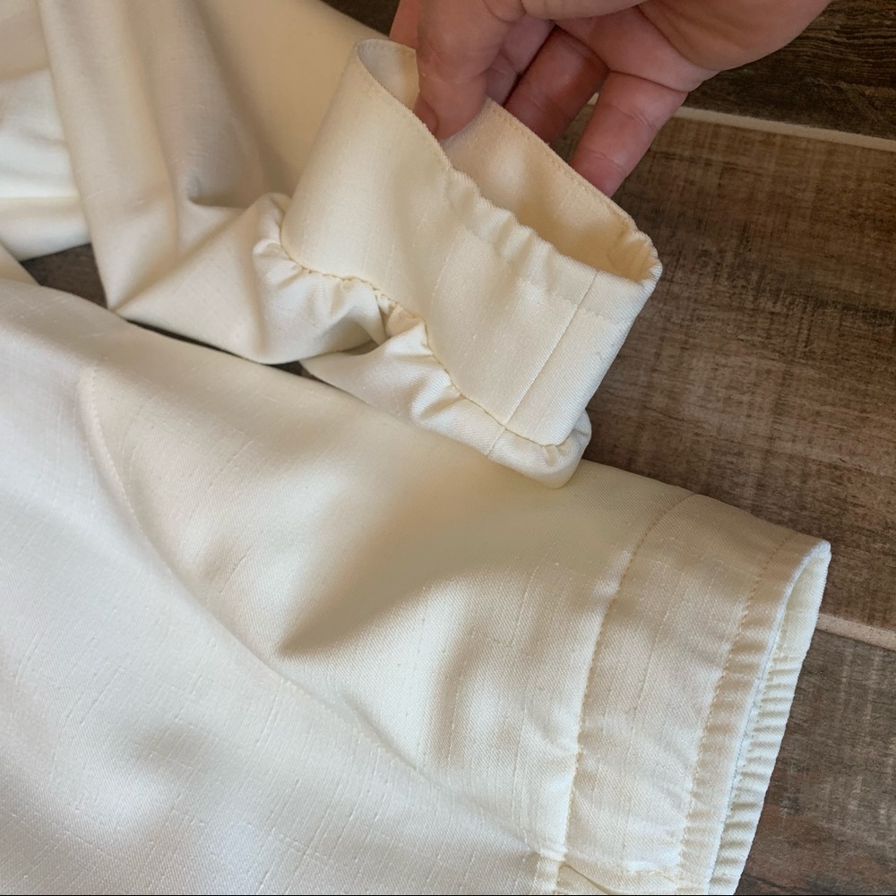 ✨ NWT Vintage 70’s Cream Light Jacket Button Down - Picture 6 of 11